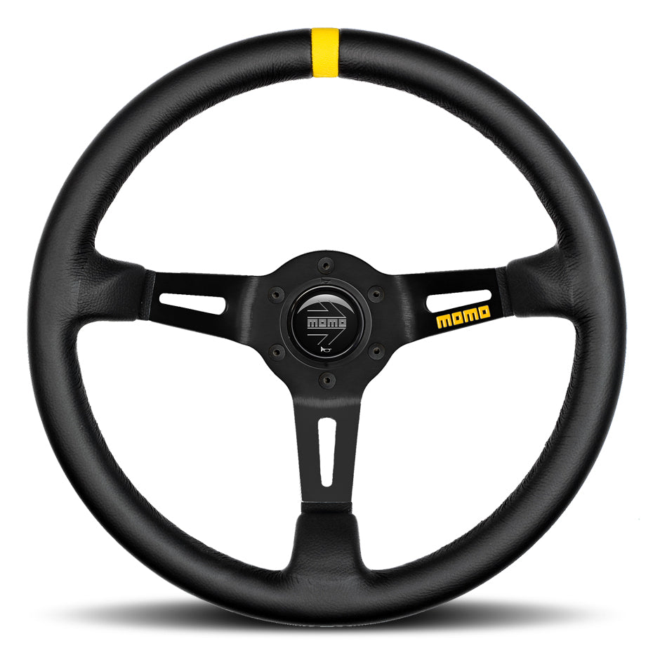 Momo Automotive Accessories MOD 08 Steering Wheel Black Leather MOMR1908/35L