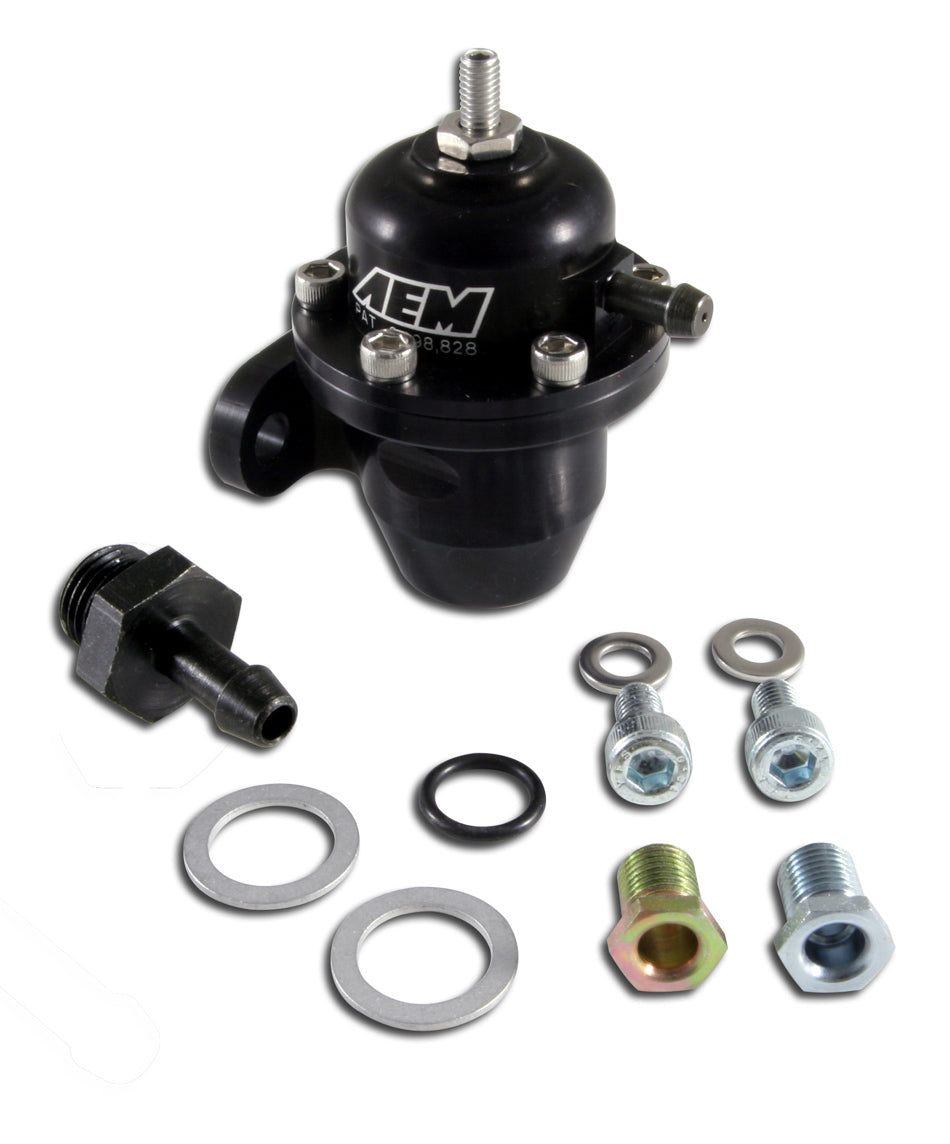 Aem Electronics Adjustable Fuel Pressure Regulator Black AEM25-300BK