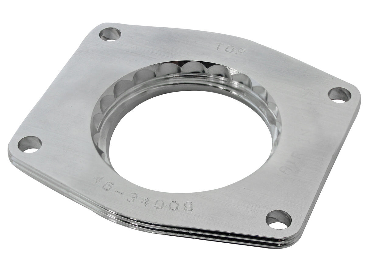 Afe Power Silver Bullet Throttle B ody Spacer Kit GM Silver MPN AFE46-34008 For Chevy, GM Fullsize, Fullsize SUV, Truck, Pacer 2014-20