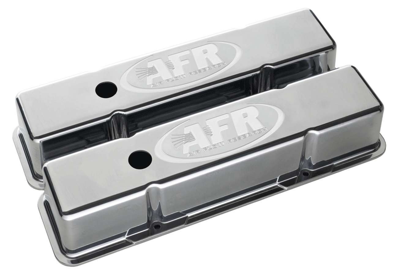 Air Flow Research SBC Tall Alum Valve Cvr Polished w/AFR Logo MPN AFR6704 For Chevy