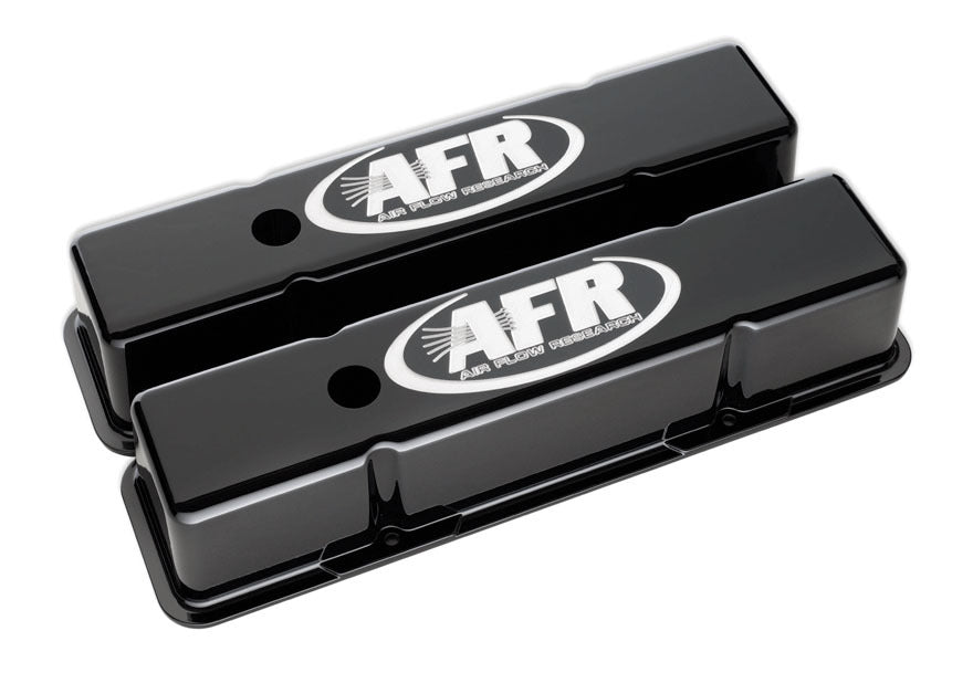 Air Flow Research SBC Tall Alum Valve Cvr Black w/AFR Logo MPN AFR6705 For Chevy