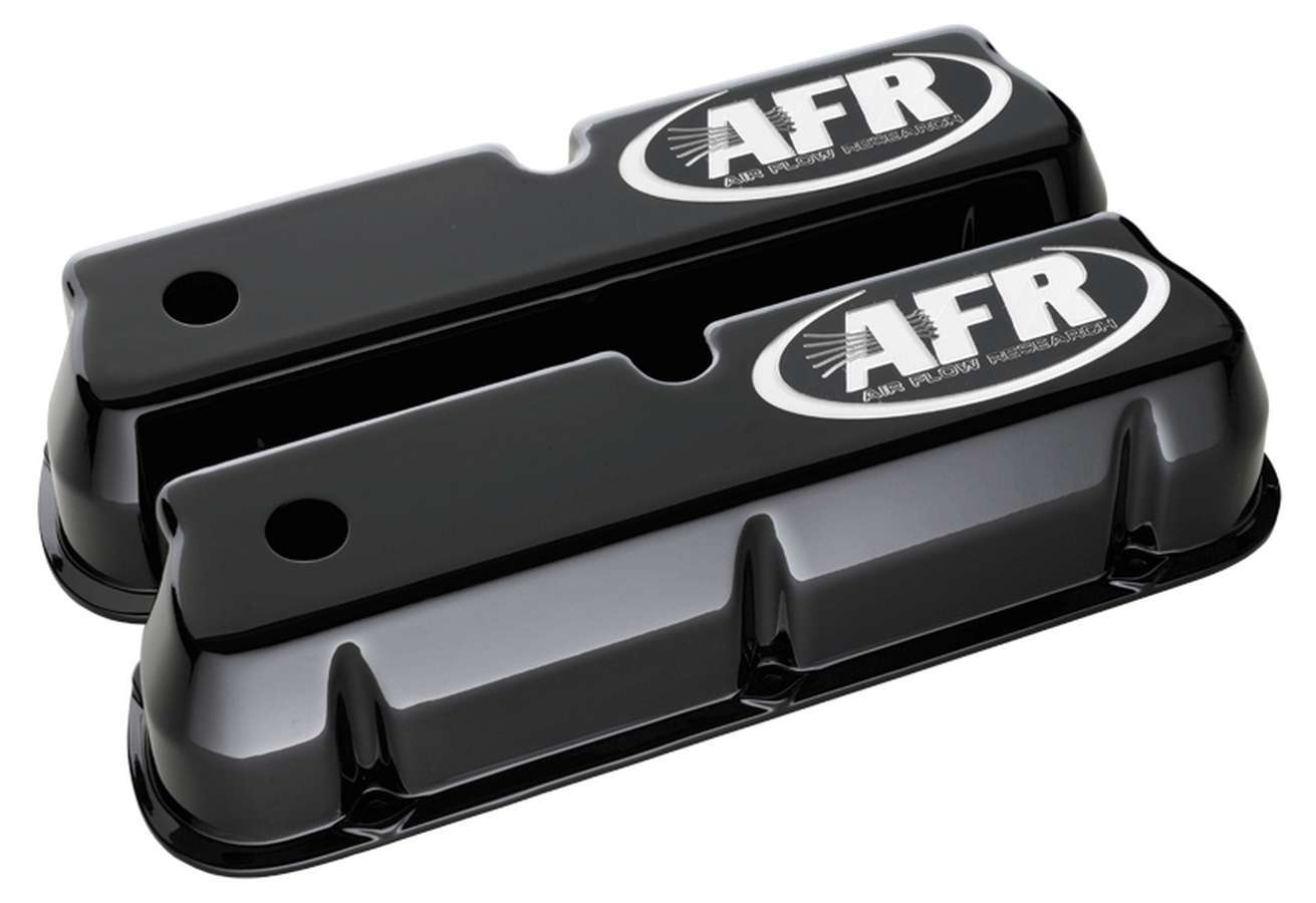 Air Flow Research SBF Tall Alum Valve Cvr Black w/AFR Logo MPN AFR6715 For Ford