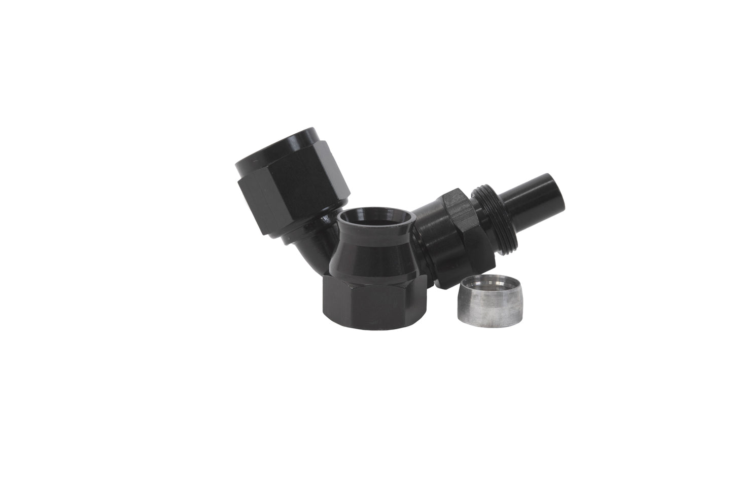 Aeromotive 8an 90-Deg PTFE Hose End Black Anodized MPN AFS15355