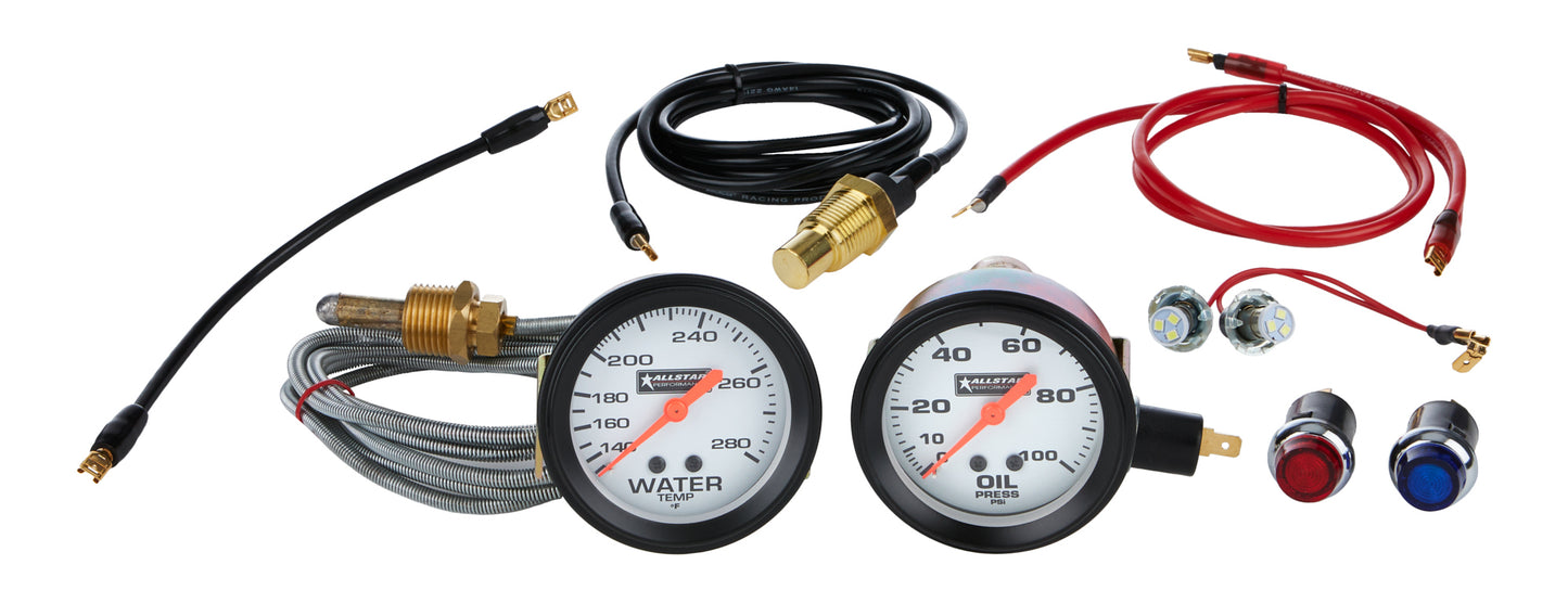 Allstar Performance 2 Gauge Kit OP/WT MPN ALL80080