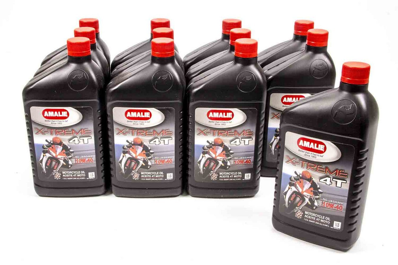 Amalie X-treme 4T SG Motorcycle Oil 10w40 Case 12x1Qt 160-72676-56