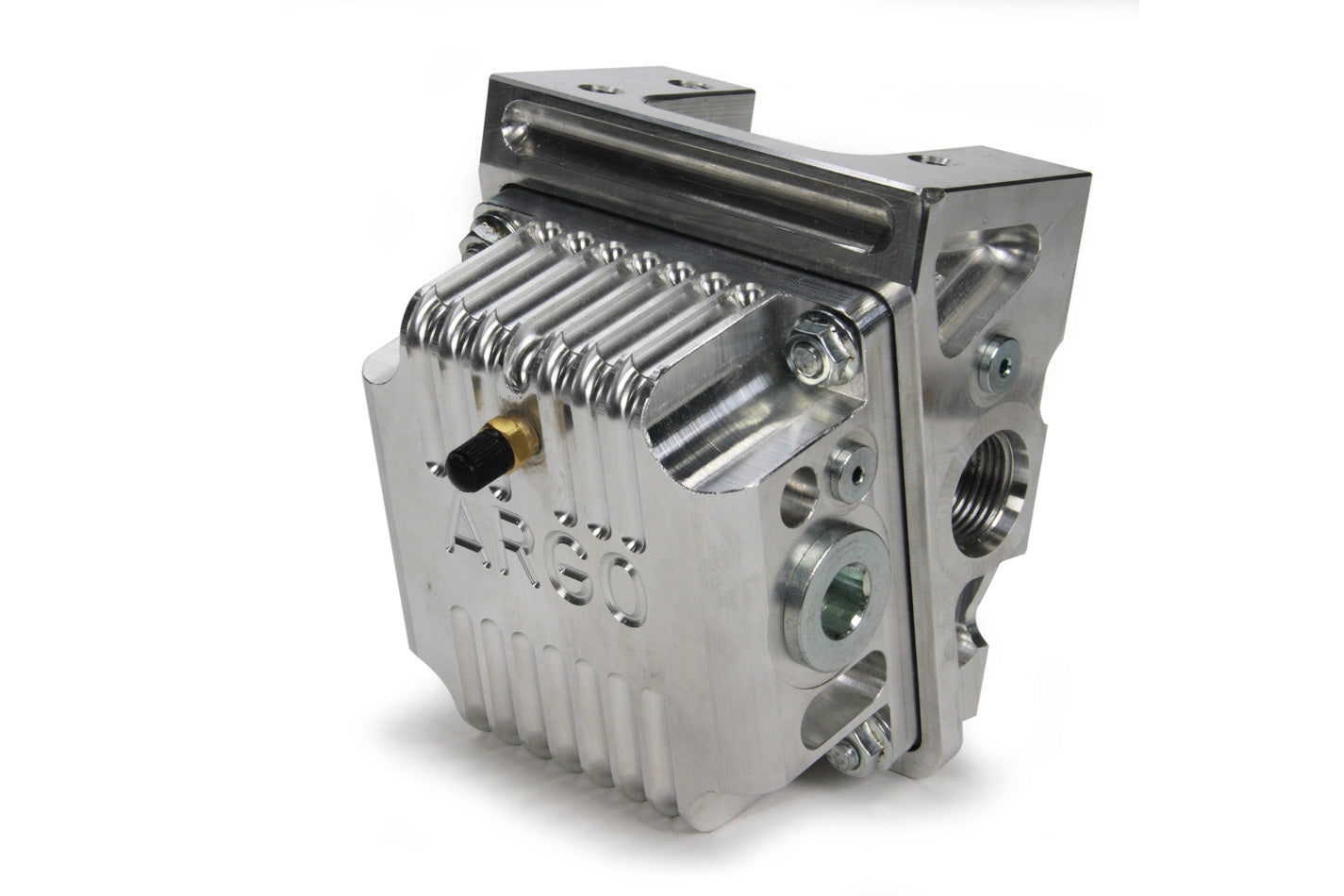 Argo Manufacturing Billet Remote Filter Mnt w/ Screen MPN ARGHPF301