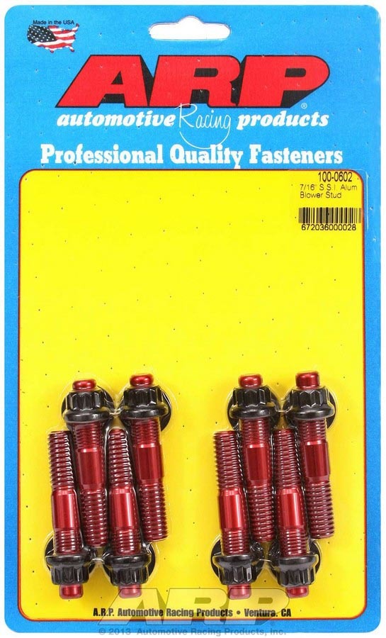 ARP Aluminum Blower Stud Kit 7/16 x 2.500 OAL 100-0602