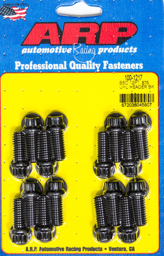 Arp Header Bolt Kit - 12pt. 3/8 x .850 UHL (16) MPN ARP100-1217 For Universal use