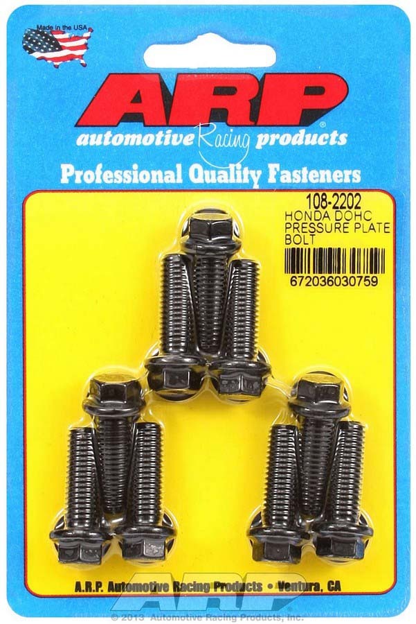 Arp Pressure Plate Bolt Kit - Honda DOHC MPN ARP108-2202 For Honda