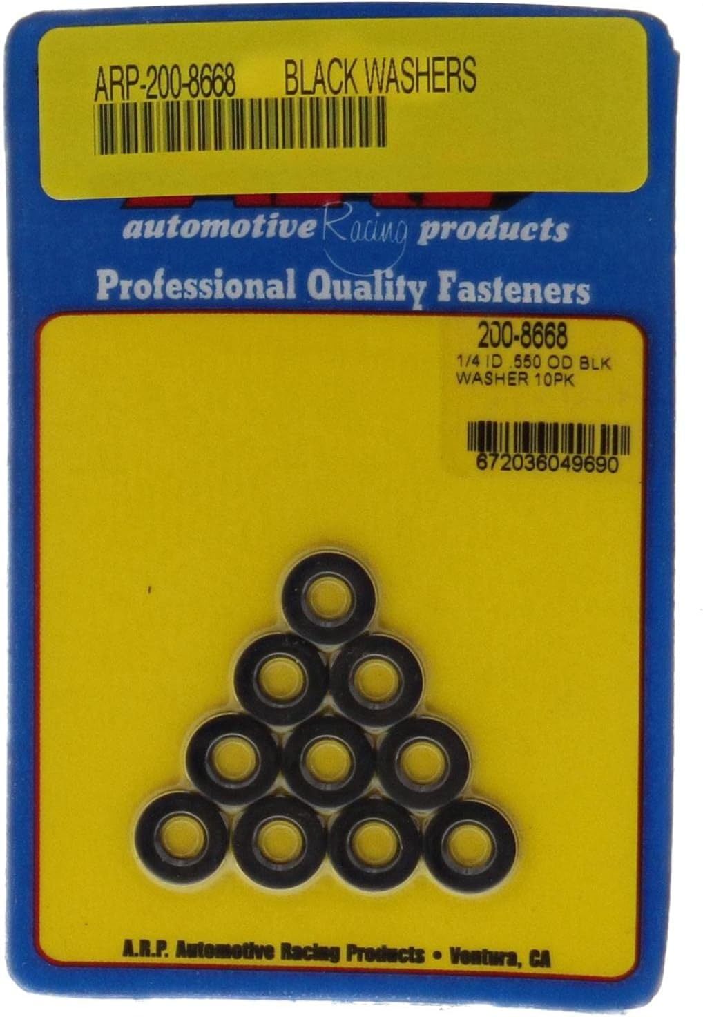 ARP 1/4 ID .550 OD Washers 10pk - Black ARP200-8668