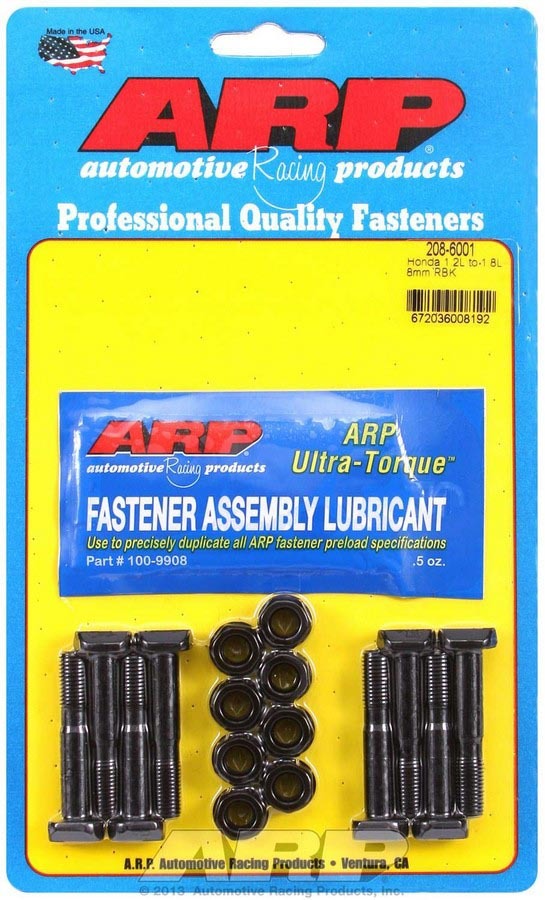 Arp Honda Rod Bolt Kit - Fits 1.2L to 1.6L MPN ARP208-6001 For Honda