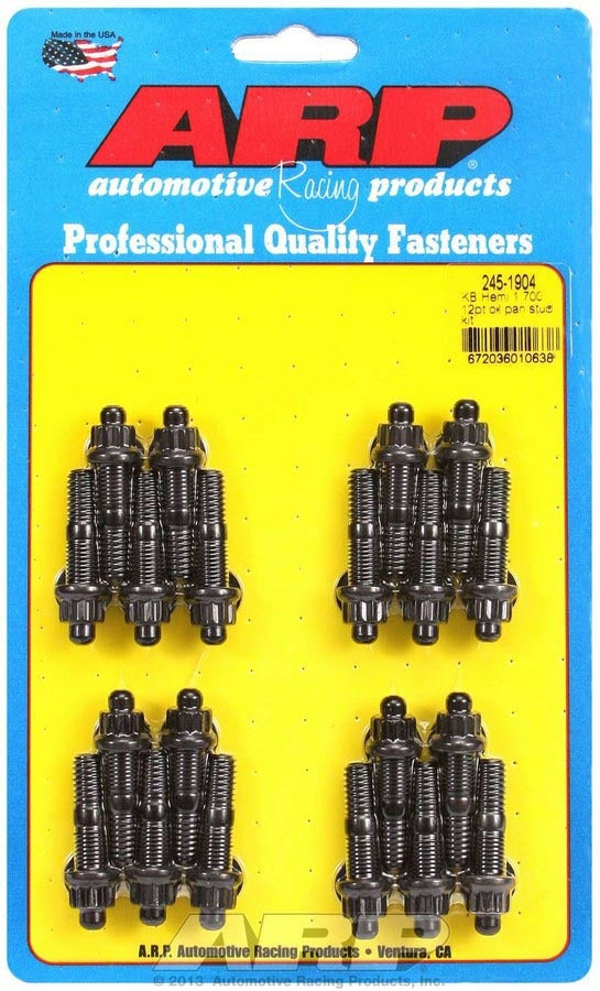 Arp Oil Pan Stud Kit - KB Hemi w/12pt. Nuts MPN ARP245-1904 For Mopar