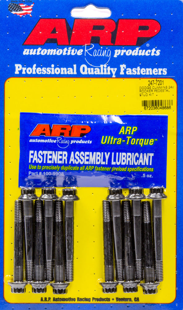 Arp Rocker Pedestal Stud Kit Dodge Cummins 24V MPN ARP247-7201 For Dodge Cummins
