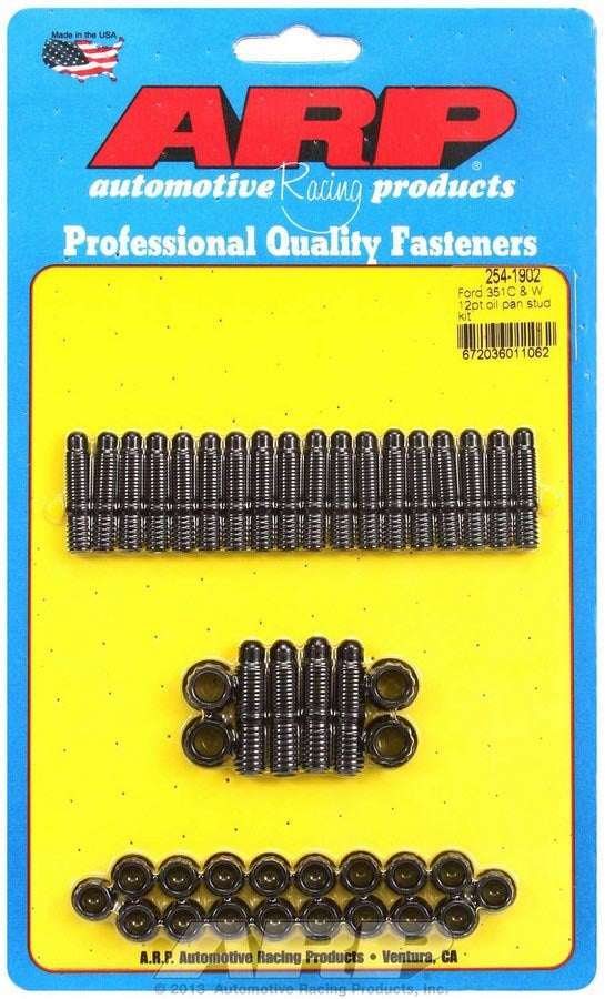 Arp SBF Oil Pan Stud Kit 12pt 302/351W Late Model MPN ARP254-1902 For Ford