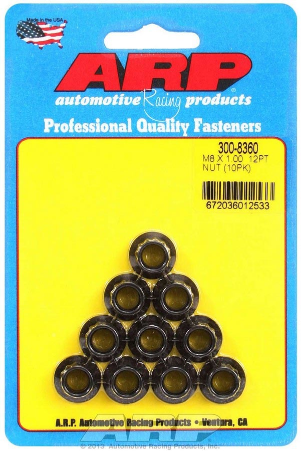 Arp 8mm x 1.00 12pt. Nuts (10) MPN ARP300-8360