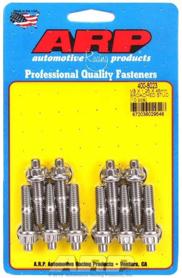 Arp S/S Stud Kit - (10) M8 x 1.25in x 45mm MPN ARP400-8023 For Universal use