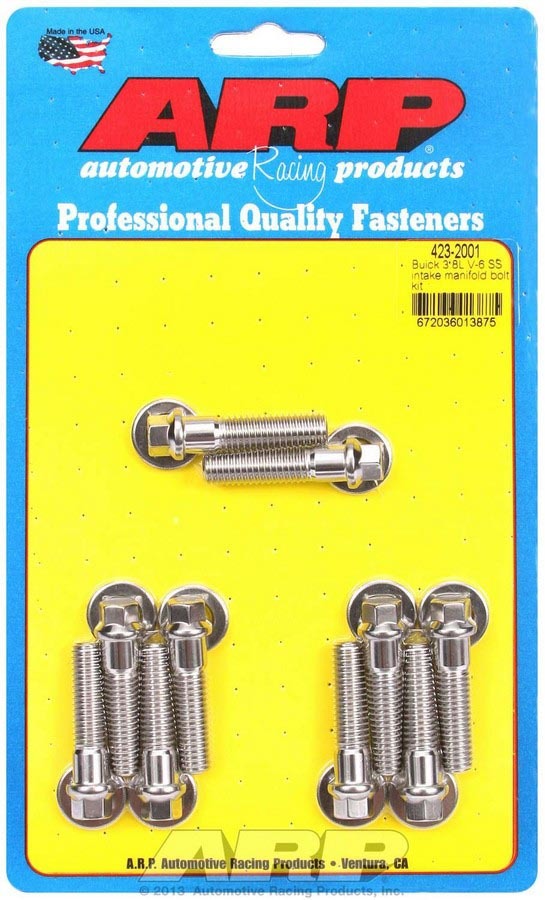 Arp Intake Manifold Bolt Kit S/S - Buick 3.8L V6 MPN ARP423-2001 For Buick V6