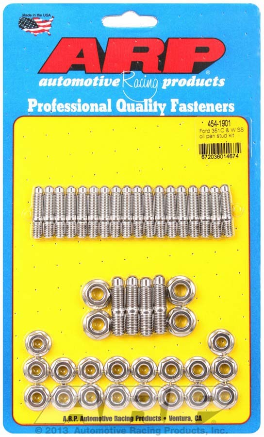 Arp Ford S/S Oil Pan Stud Kit MPN ARP454-1901 For Ford