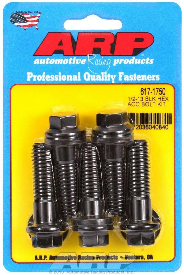 Arp Bolt Kit - 6pt. (5) 1/2-13 x 1.750 MPN ARP617-1750 For Universal use
