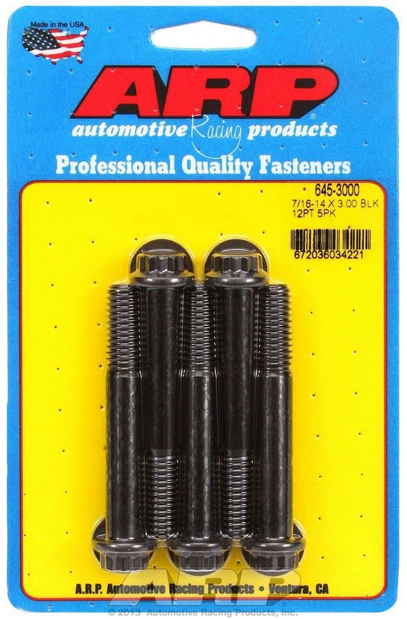 Arp Bolt Kit 12pt 5pk 7/16-14 x 3.000 MPN ARP645-3000 For Universal use