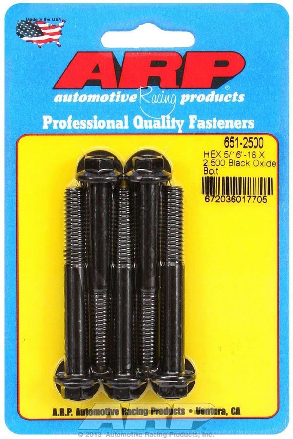 Arp Bolt Kit 6pt 5pk 5/16-18 x 2.500 MPN ARP651-2500 For Universal use