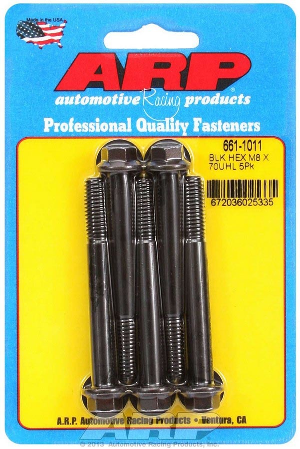 ARP 8mm x 1.25 x 70mm 6pt Bolt Kit 5pk 661-1011