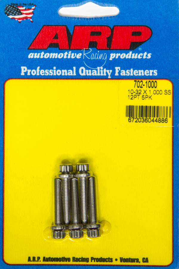 ARP S/S Bolt Kit -12pt (5pk) 10-32 x 1.000 ARP702-1000