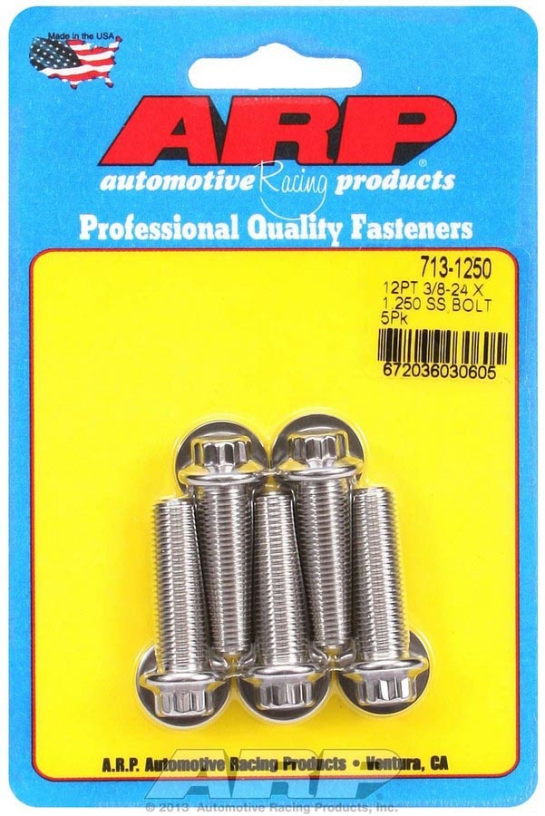 Arp S/S Bolt Kit - 12pt. (5) 3/8-24 x 1.250 MPN ARP713-1250 For Universal use