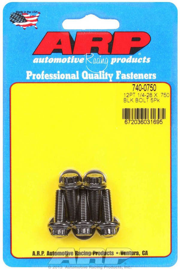 ARP Bolt Kit - 12pt. (5) 1/4-28 x .750 740-0750