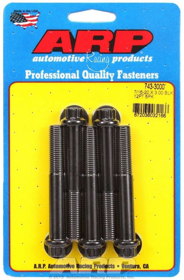 Arp Bolt Kit - 12pt. (5) 7/16-20 x 3.000 MPN ARP743-3000 For Universal use