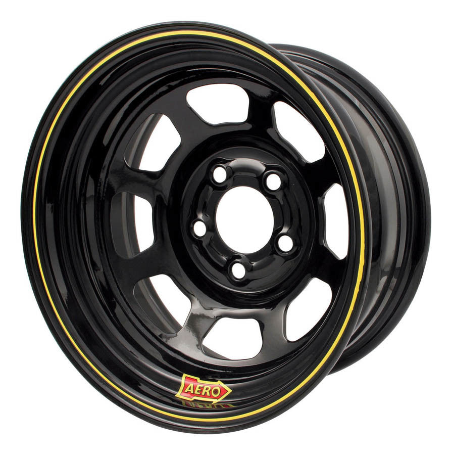 Aero Race Wheels 15x7 4 5.00 Black 50-175040