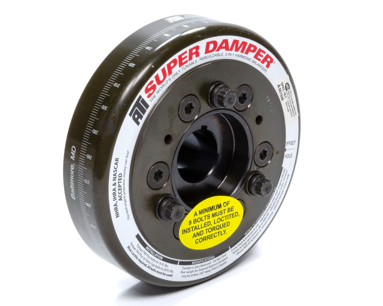 Ati Performance SBC Harmonic Damper SFI 6.325 Internal Balance MPN ATI917789 For Chevy