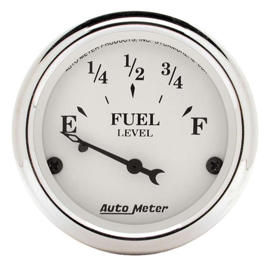 Autometer Old Tyme White 2 1/16in Fuel Gauge Ford MPN ATM1605