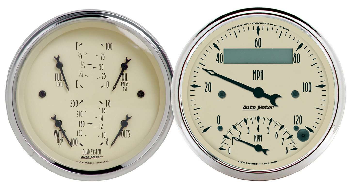 Autometer 3-3/8in A/B Quad/Speedo/Tach Combo MPN ATM1820