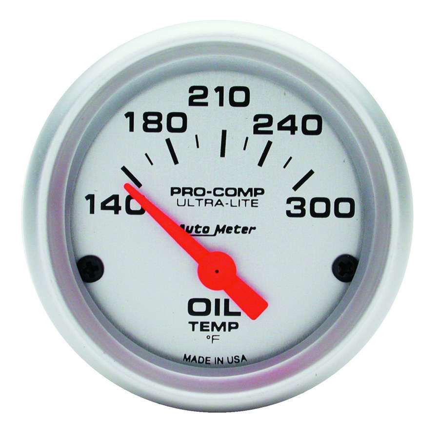 Autometer Ultra-Lite 2-1/16 Oil Temp. 140-300 F. Elect. 4348