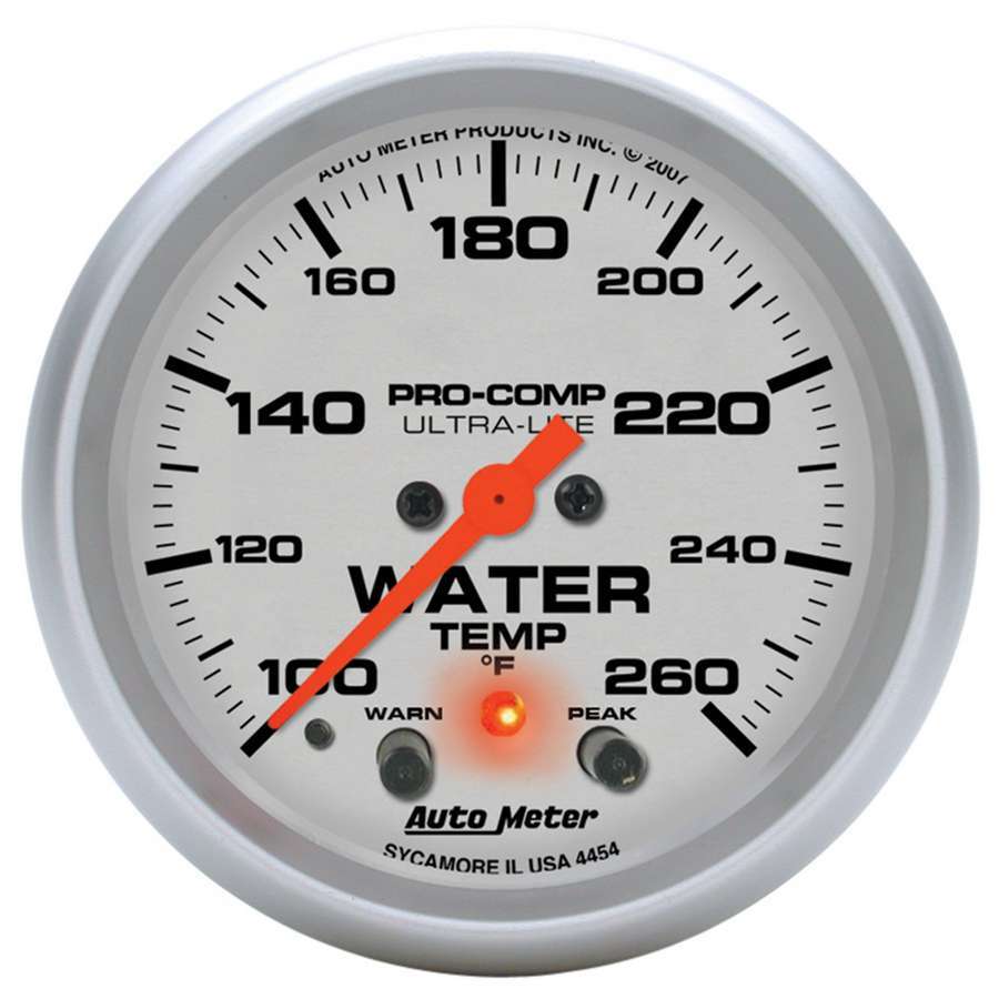 Autometer 2-5/8in U/L Water Temp Gauge w/Peak & Warning MPN ATM4454