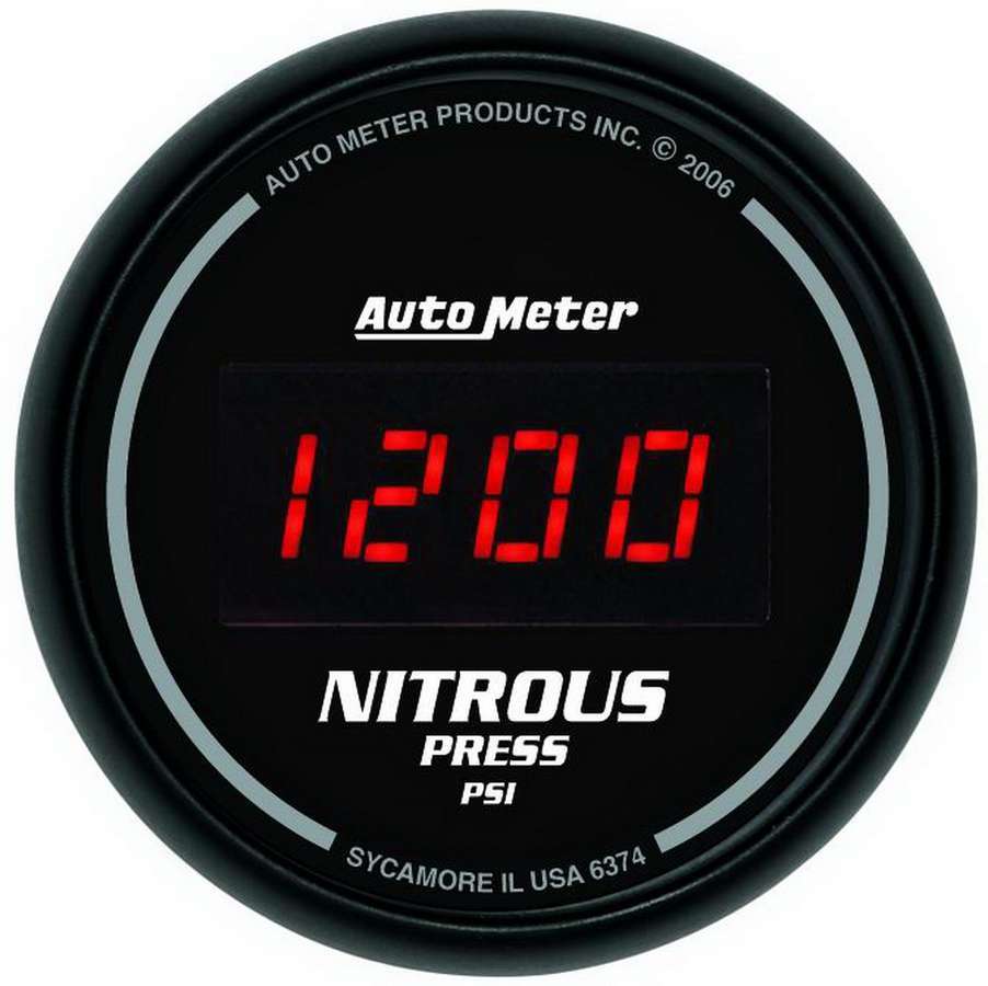 Autometer 2-1/16in DG/B Nitrous Pressure Gauge MPN ATM6374