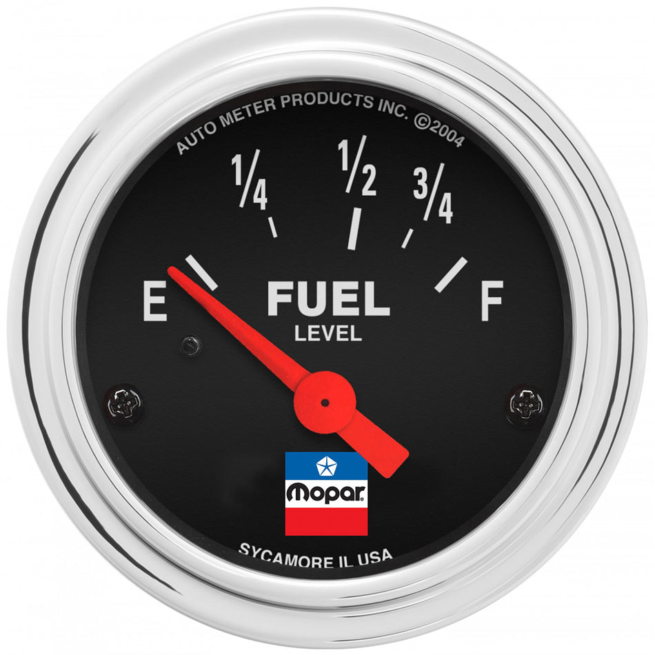 Autometer 2-1/16 Fuel Level Gauge Mopar Logo Series MPN ATM880785 For Mopar