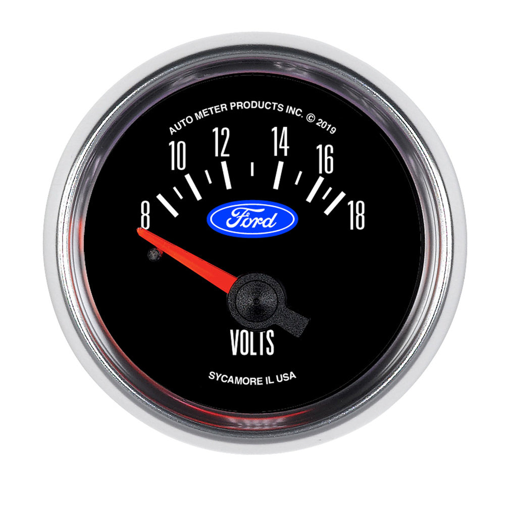 Autometer 2-1/16 Voltmeter Gauge 18-Volt MPN ATM880823 For Ford