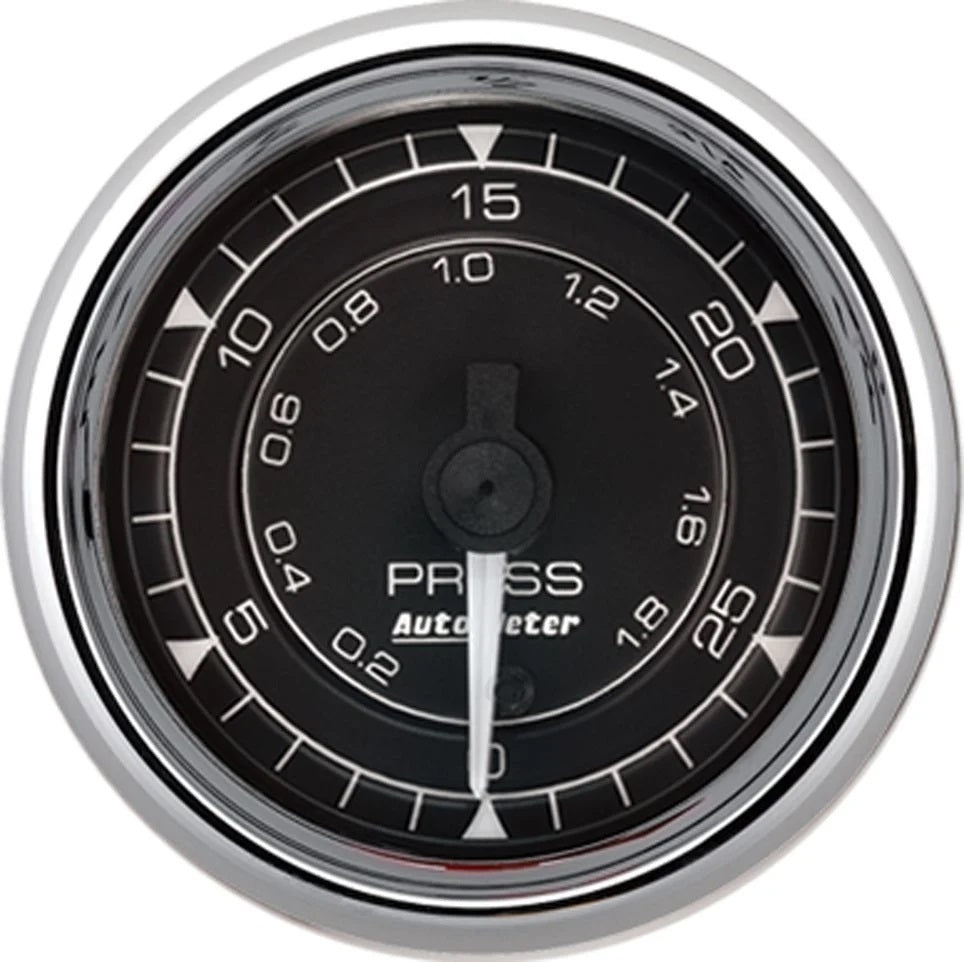 Autometer 2/16 Chrono Chrome Gauge Pressure 30PSI MPN ATM9764