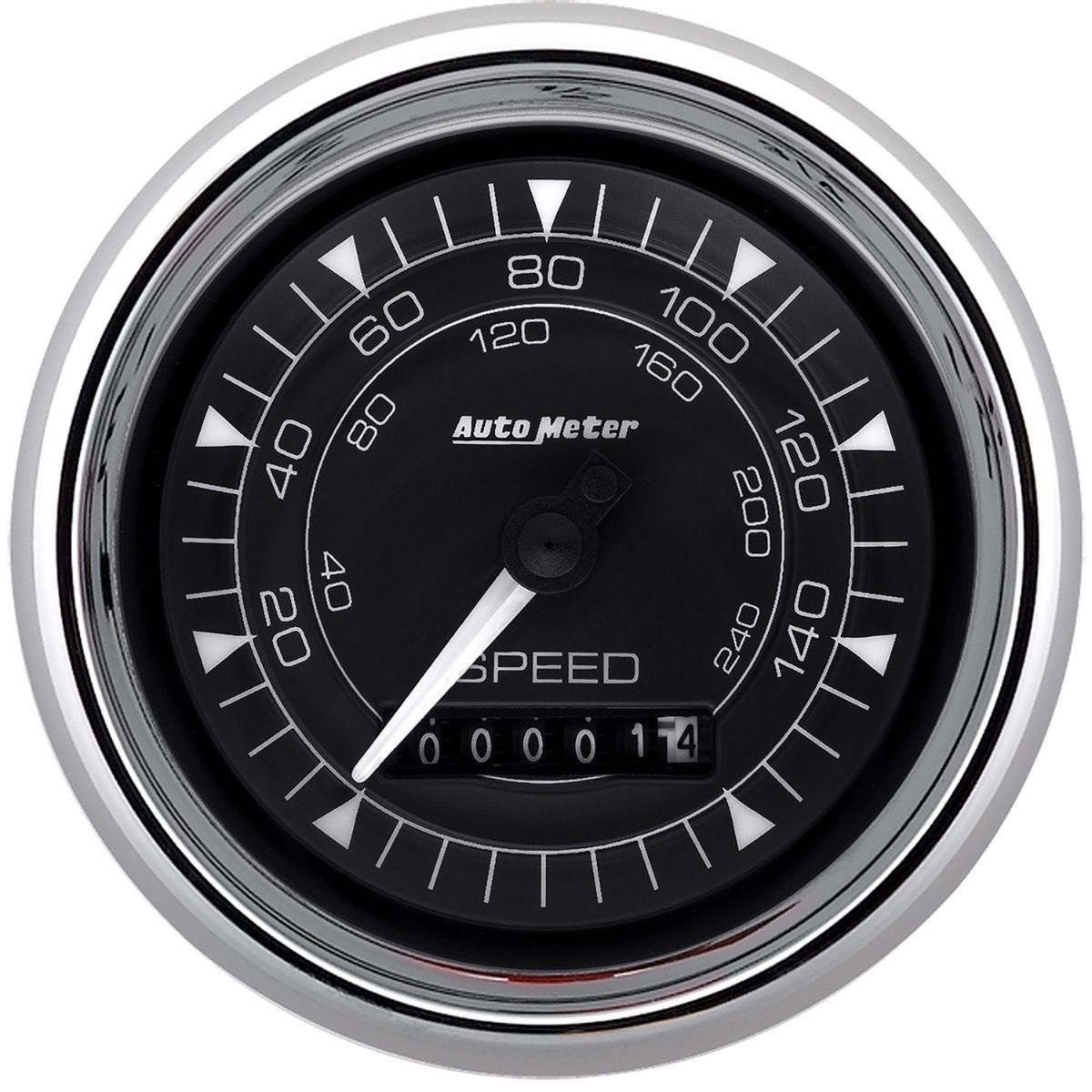 Autometer 3-3/8 Speedo Chrono Chrome 160 MPH MPN ATM9788 Ram