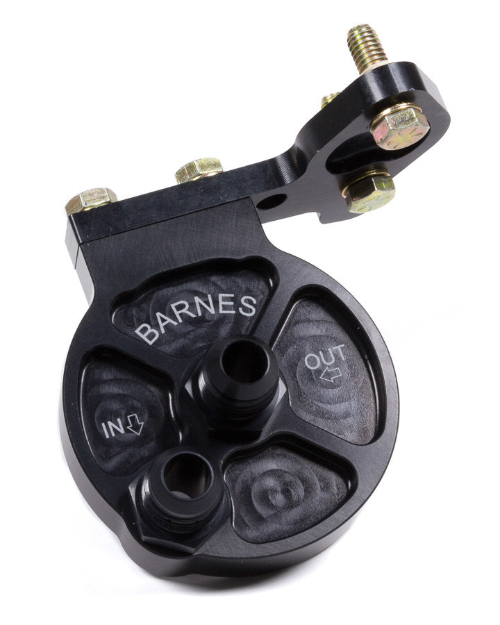 Barnes Billet Oil Filter Mount Front Mount -10 Fittings MPN BAR8930-10 For Chevy