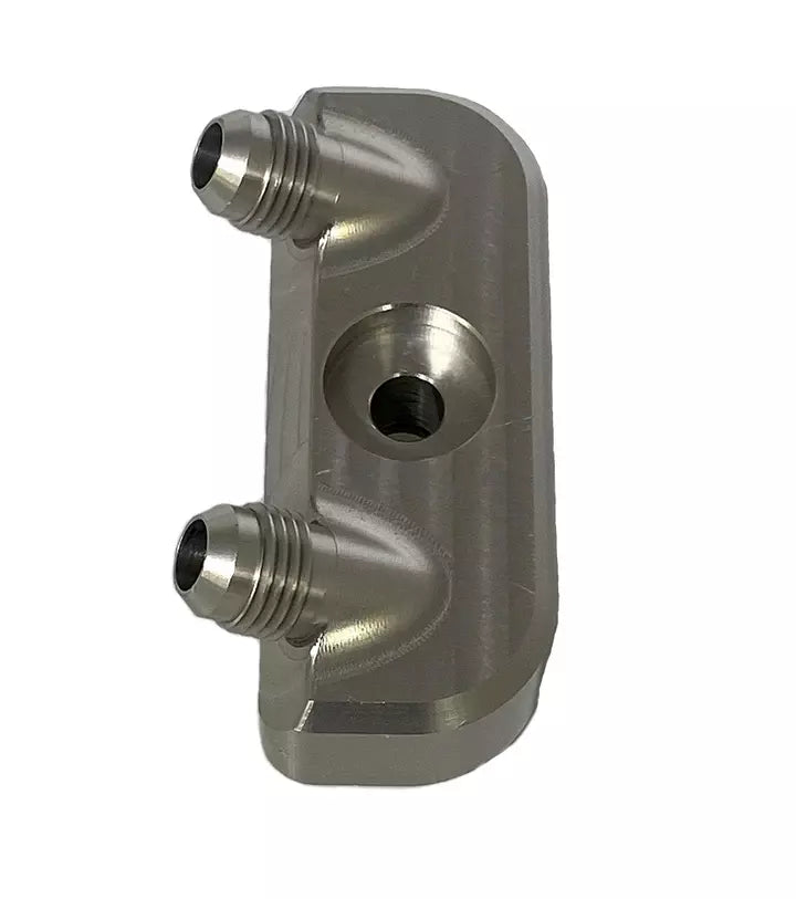 Bowler Performance Transmissions GM 6L80E Cooler Manifold Set Converts To -6 Black MPN BOW2410003 For GM