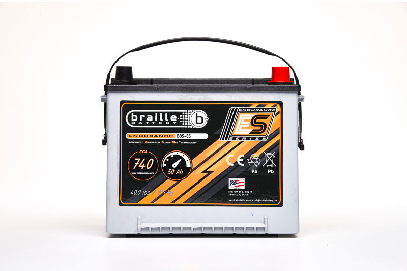 Braille Auto Battery 35/85 Endurance AGM Battery 740 CCA BRBB35-85
