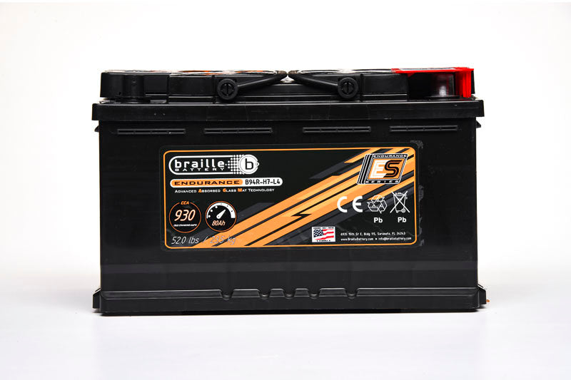 Braille Auto Battery 94R-H7-L4 Endurance AGM Battery 930 CCA BRBB94R-H7-L4