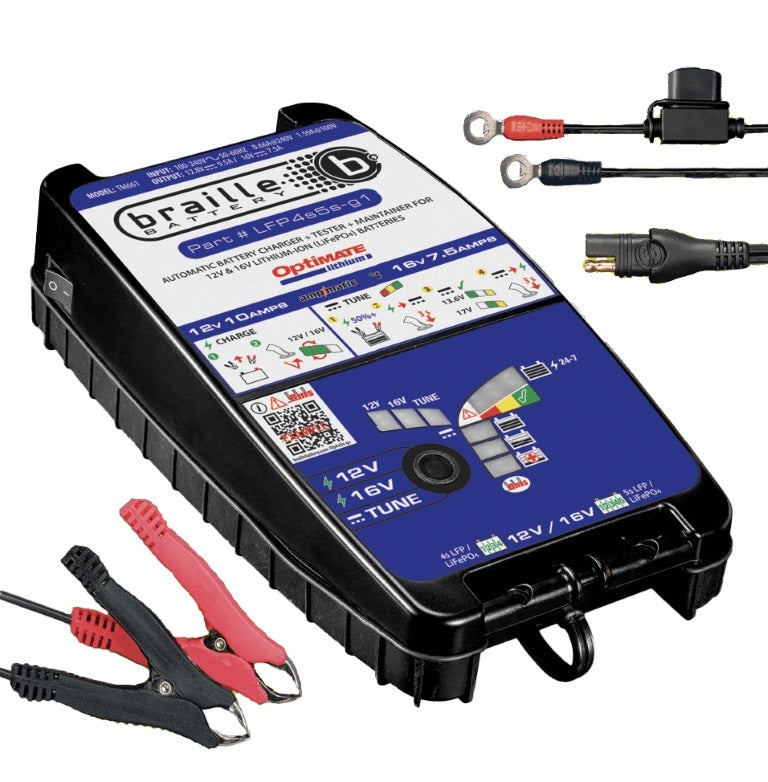 Braille Auto Battery 16-Volt Lithium Battery Charger MPN BRBTM661