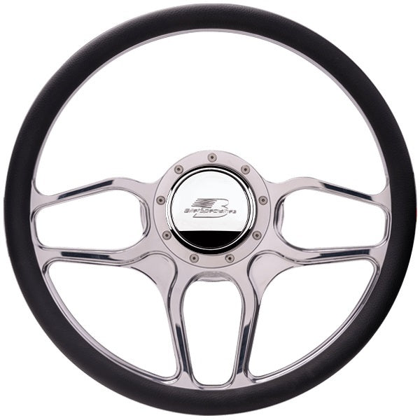 Billet Specialties Steering Wheel 1/2 Wrap 15.5in Win Lite Polished BSP34102