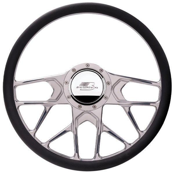 Billet Specialties Steering Wheel 1/2 Wrap 15.5in Redline Polished BSP34107