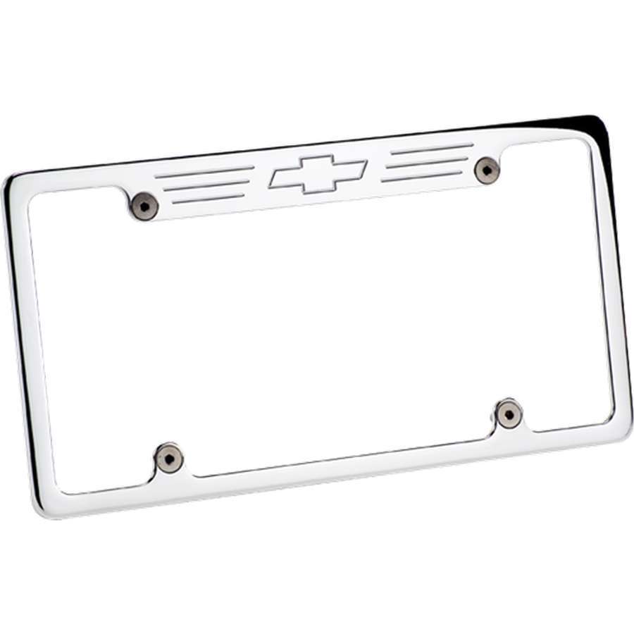 Billet Specialties License Frame Bowtie- Polished 55623