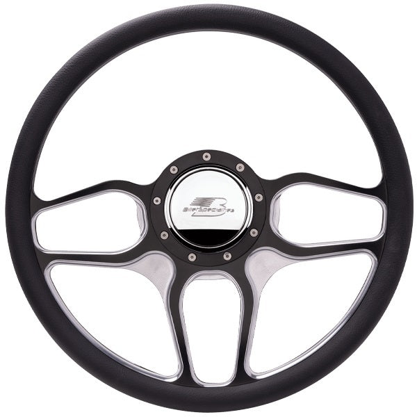 Billet Specialties Steering Wheel 1/2 Wrap 15.5in Win Lite Black BSPBC34102